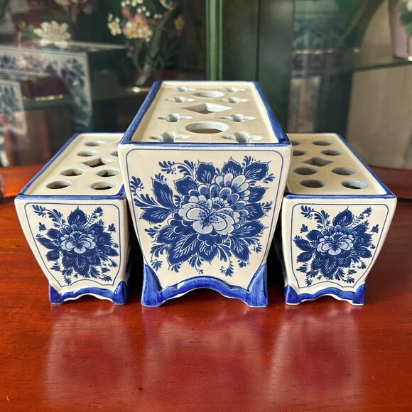 Three (3) FUN Delft Bricks Jasmijn Holland Tulipiere Frog Tulipier Pique Fleur - Picture 3 of 5